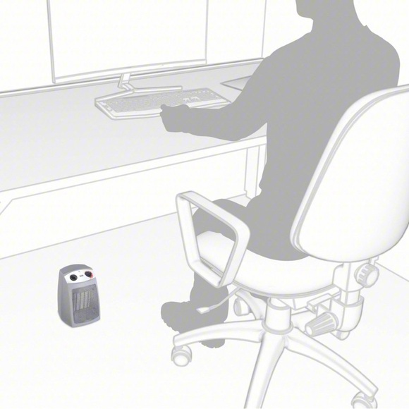 DAYTON ELECTRIC CERAMIC SPACE HEATER 1VNW9A FAN FORCED 1500W 120V 60Hz - Picture 4 of 4